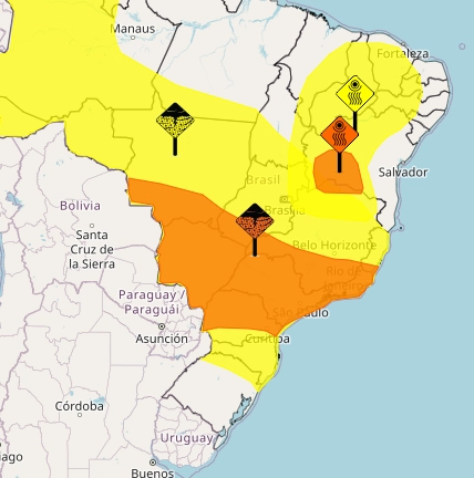 Inmet emite alerta de temporais para toda Santa Catarina com risco de granizo e ventos de até 60 km/h