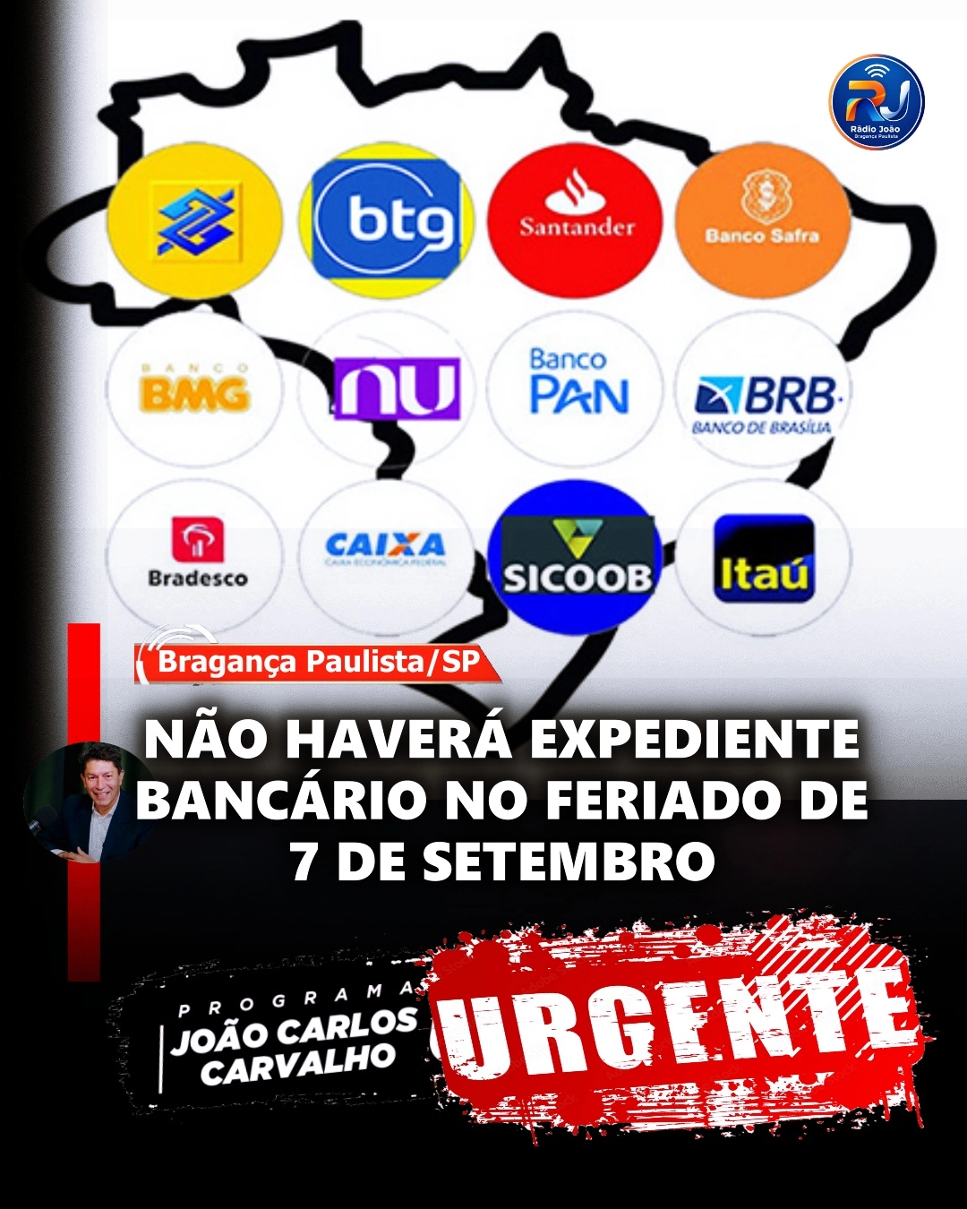 🏦 BANCOS FECHAM NA SEGUNDA-FEIRA (7) NO FERIADO DA INDEPENDÊNCIA