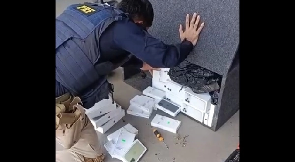 PRF apreende celulares e notebooks irregulares próximo à Ponte dos Macuxis em Boa Vista