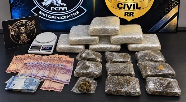 Polícia Civil prende casal e apreende aproximadamente 13 quilos de drogas