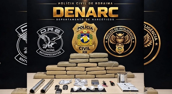 Polícia Civil de Roraima apreende mais de 20 quilos de skunk e prende suspeito por tráfico em Boa Vista