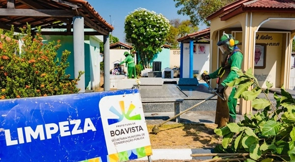 Cemitério Nossa Senhora da Conceição recebe serviços de limpeza e manutenção para o Dia de Finados