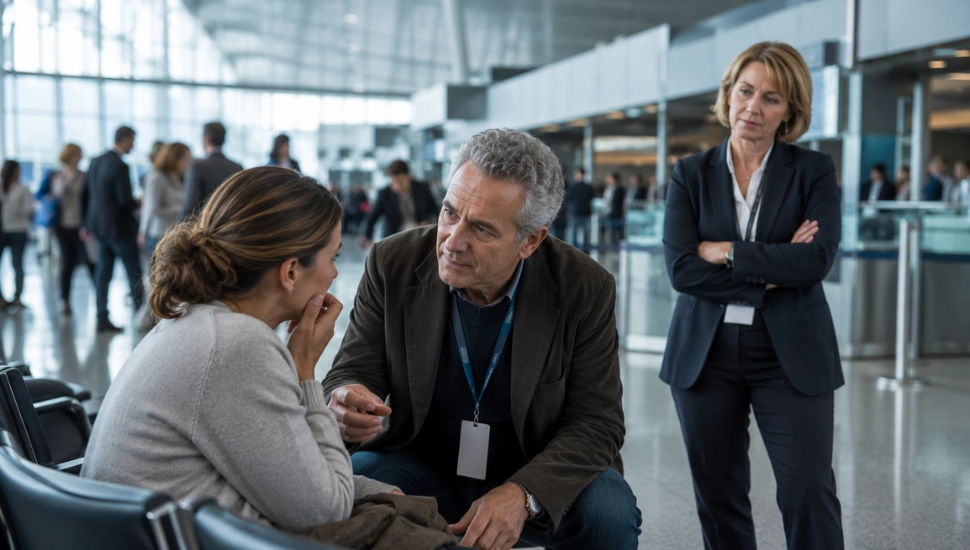 The Airport Chaplain transforma crises de aeroporto em drama humano.