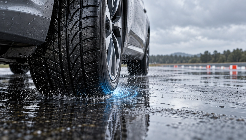 Sensor dentro do pneu tenta informar ao carro quanta aderência existe na pista.