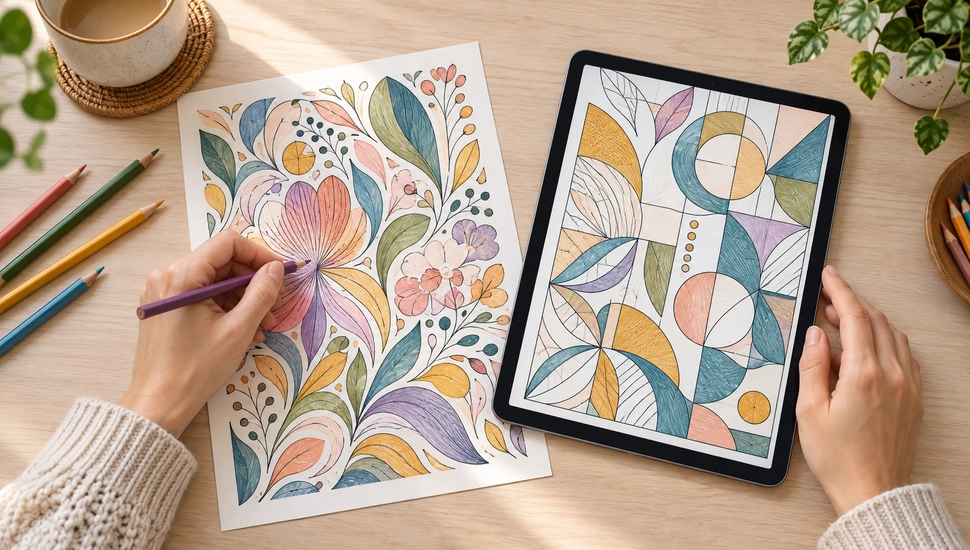 Colorir no papel ou no tablet se associa a menos estresse em universitários.