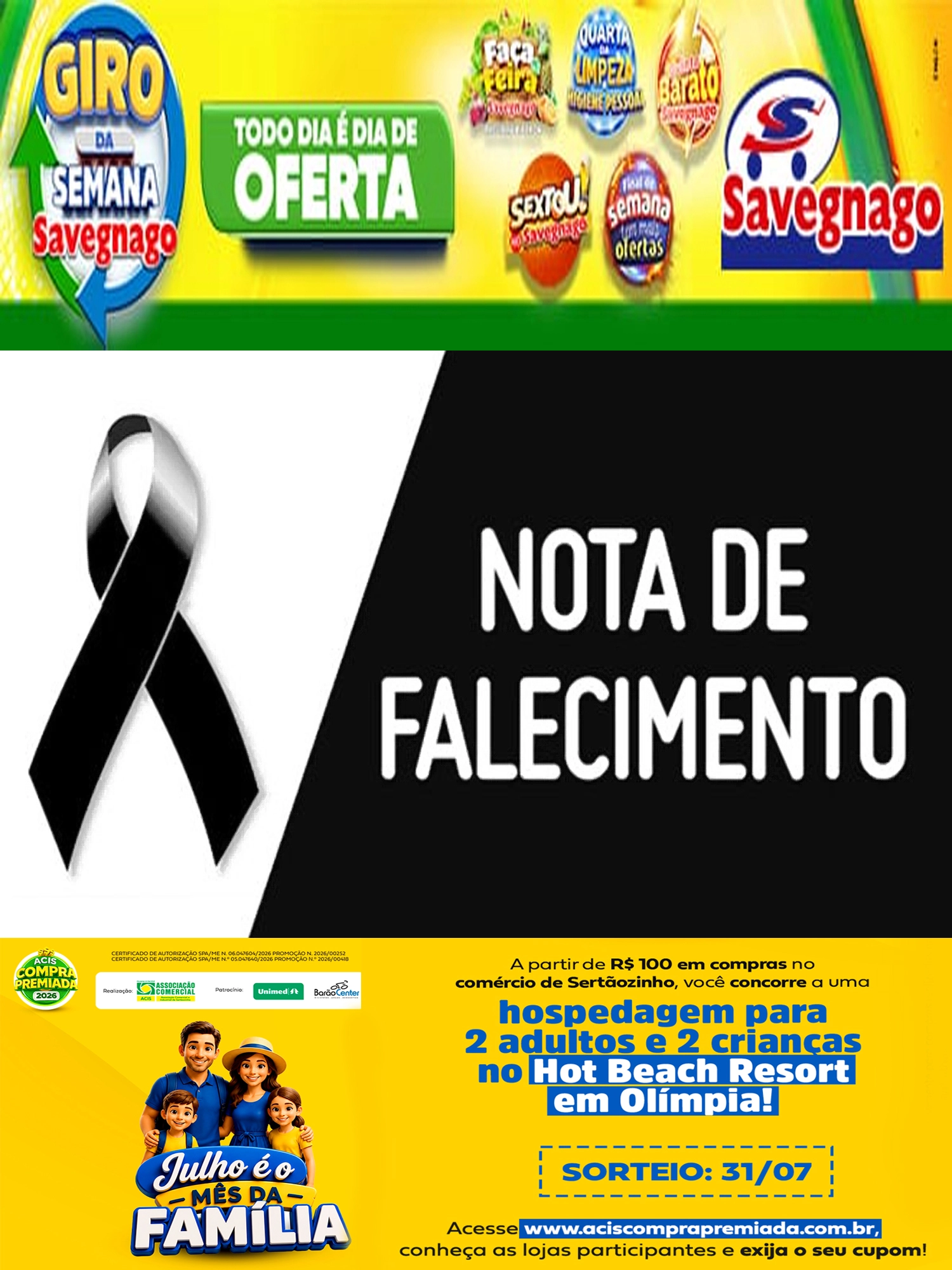 Falecimento | 03/07/2026