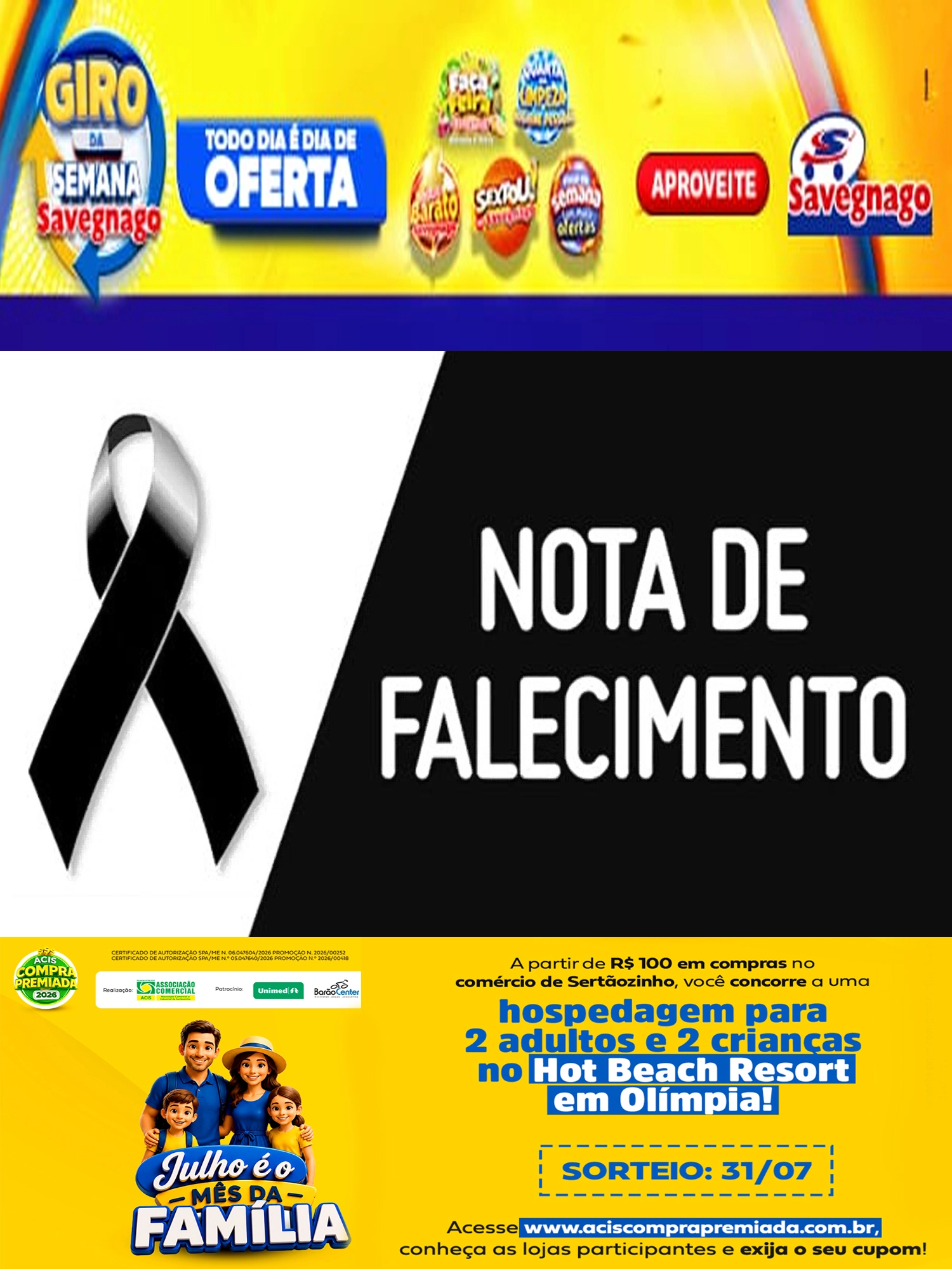 Falecimento | 20/07/2026
