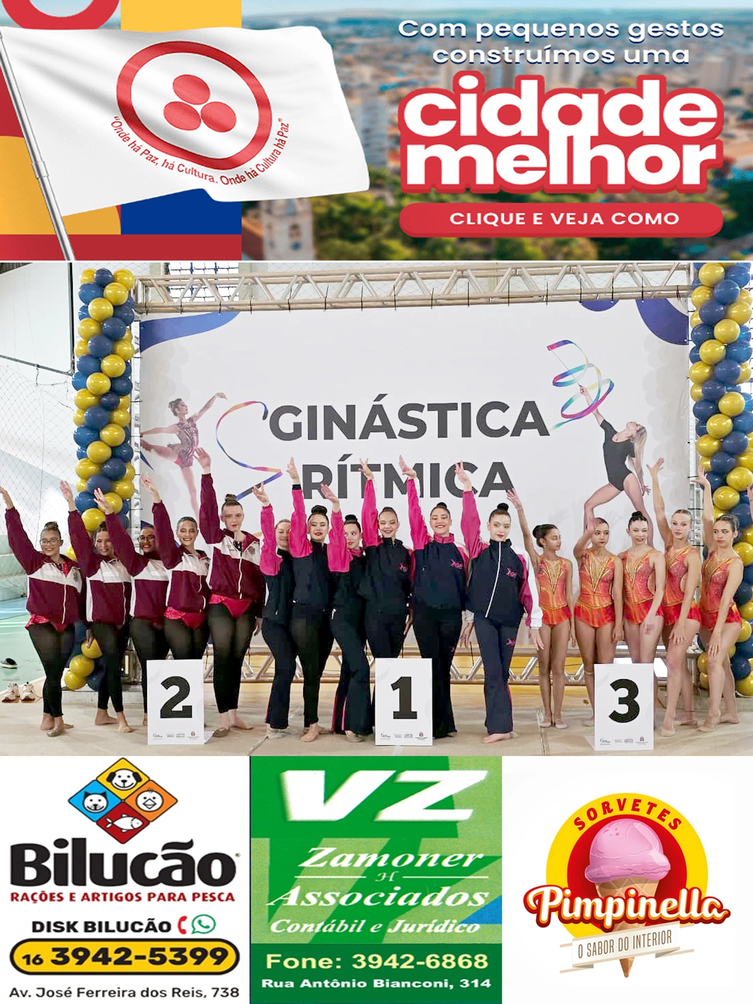 Jogos Regionais: Ginástica Rítmica de Sertãozinho conquista 2º lugar na classificação geral