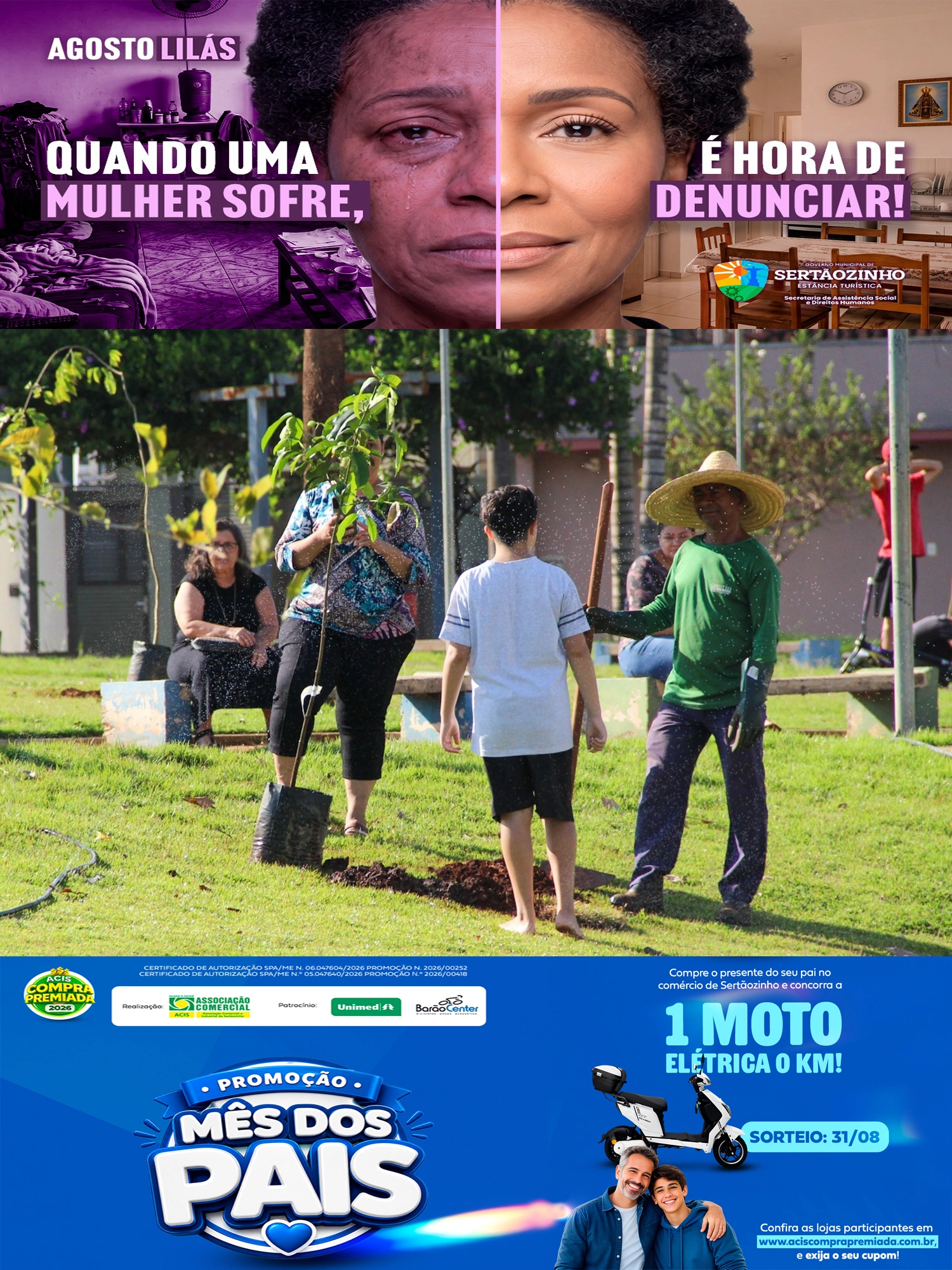 Plantio de árvores amplia arborização e fortalece cuidado com praça no Jardim Grande Aliança