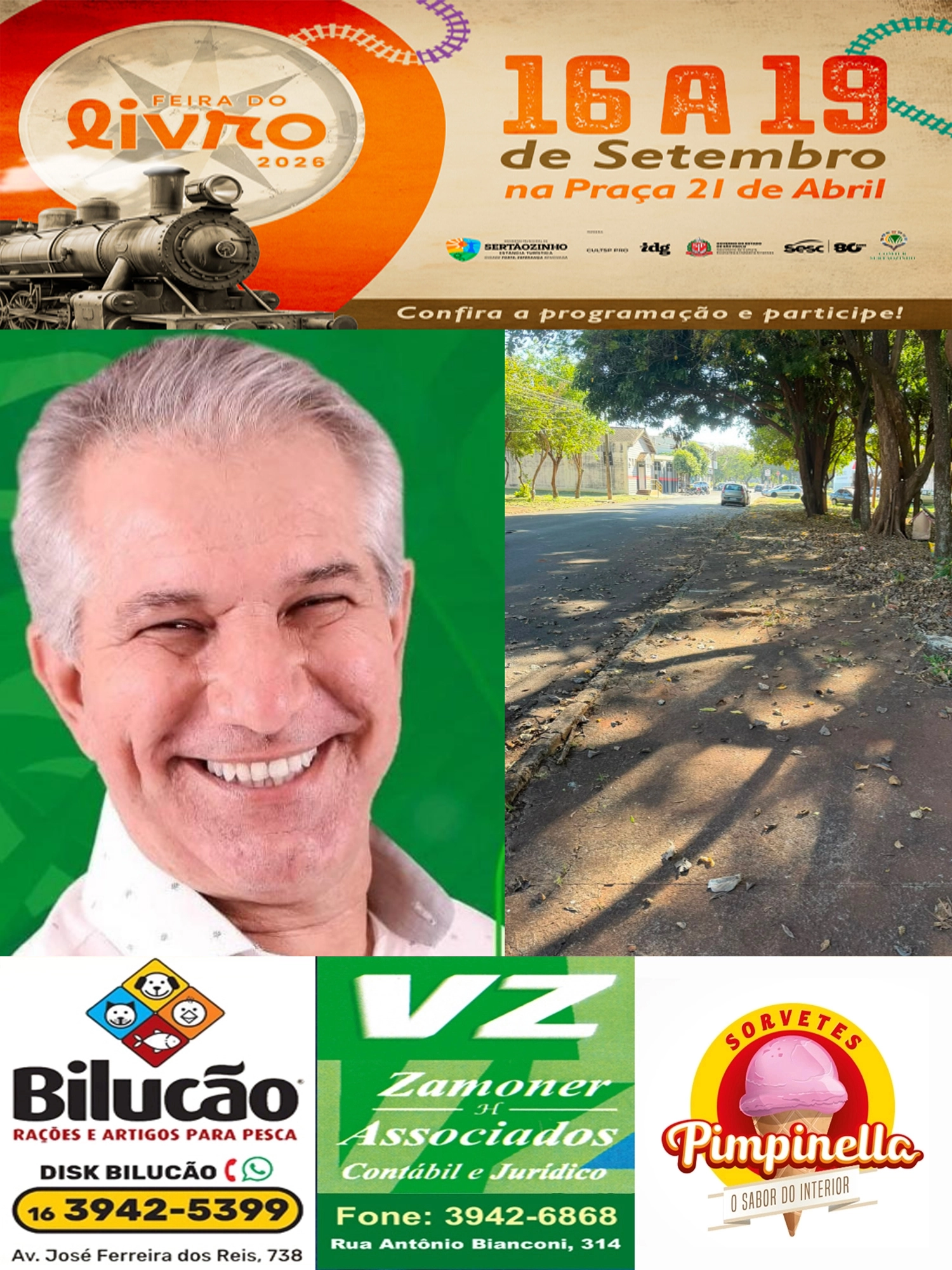 Renatinho Schiavinato solicita reformas e construção de calçadas em áreas verdes de Sertãozinho