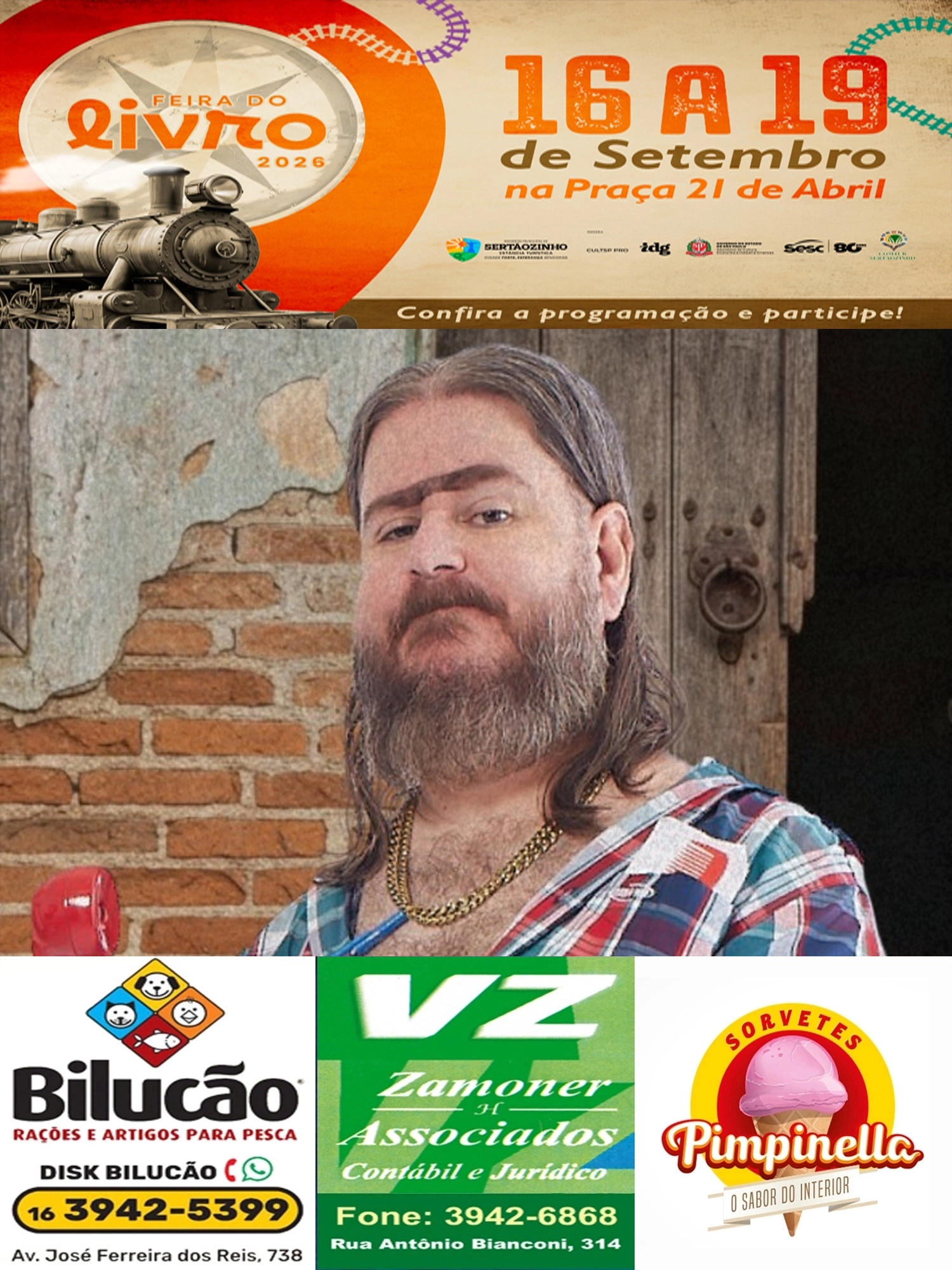 Teatro de Sertãozinho recebe Chico da Tiana com o espetáculo “Caipiramente falando”