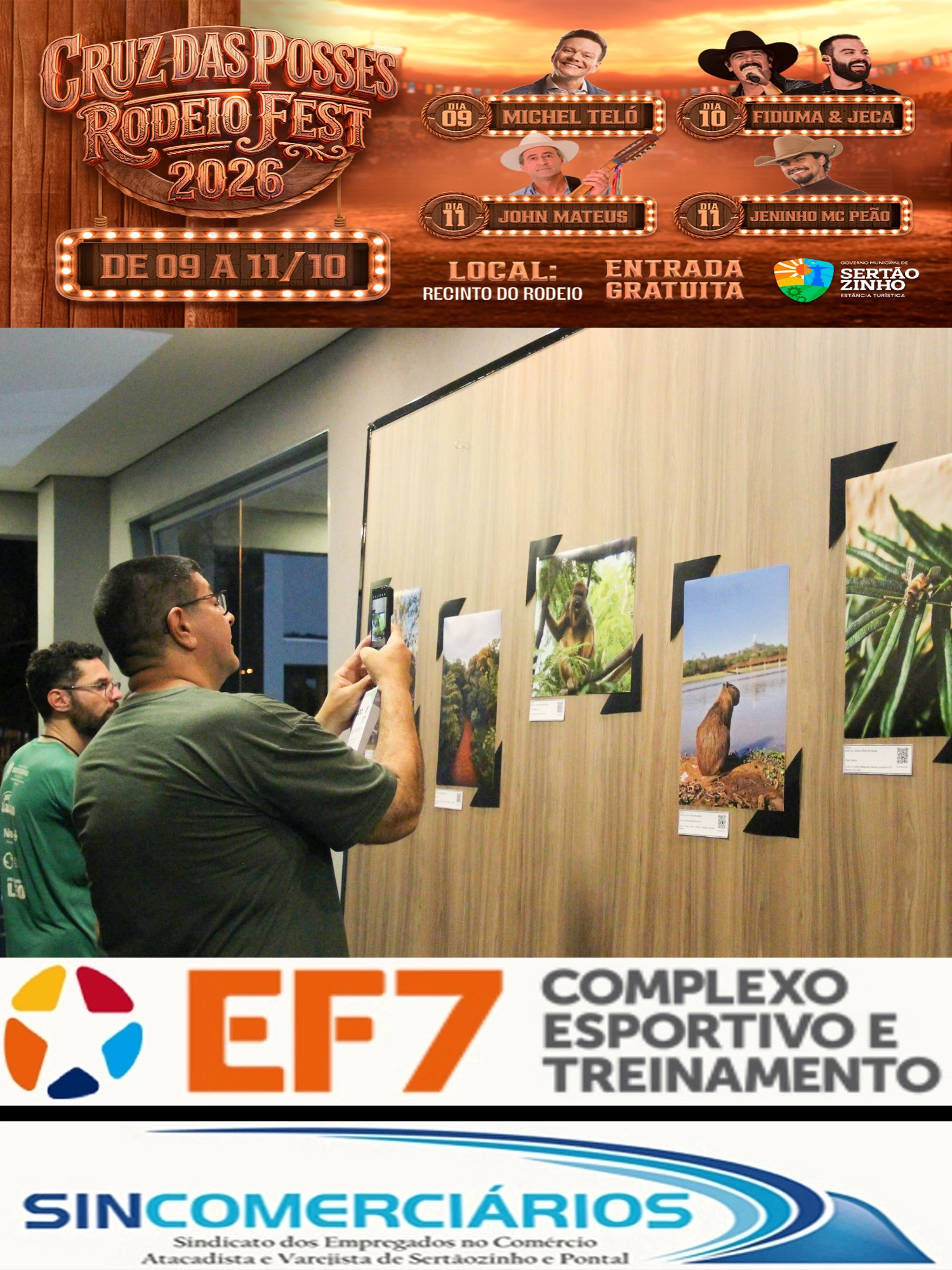 Exposição do 1º Concurso Click Meio Ambiente reúne fotos que valorizam a natureza de Sertãozinho