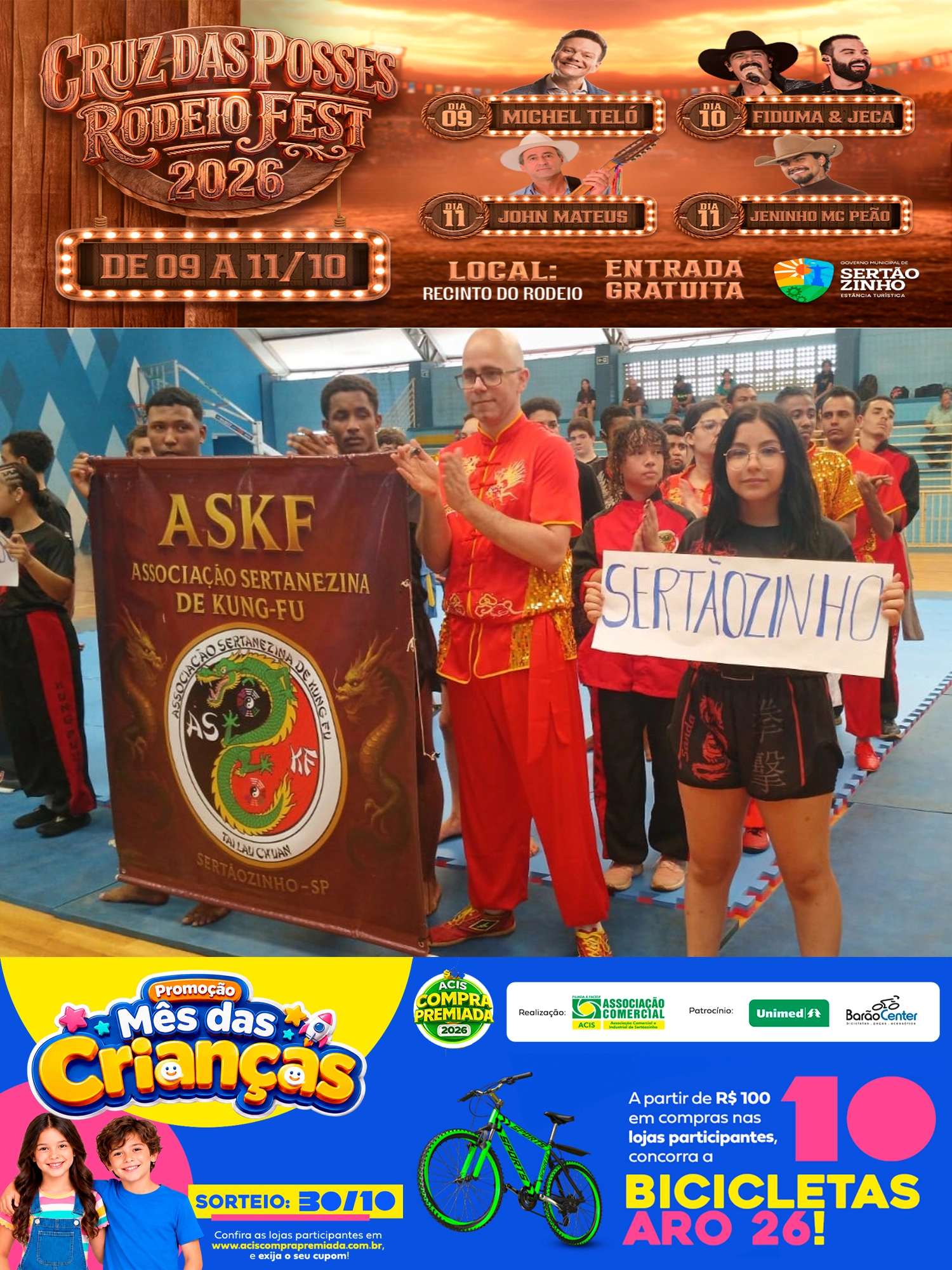 Equipe de Kung Fu de Sertãozinho conquista 20 medalhas e nove cinturões em campeonato regional