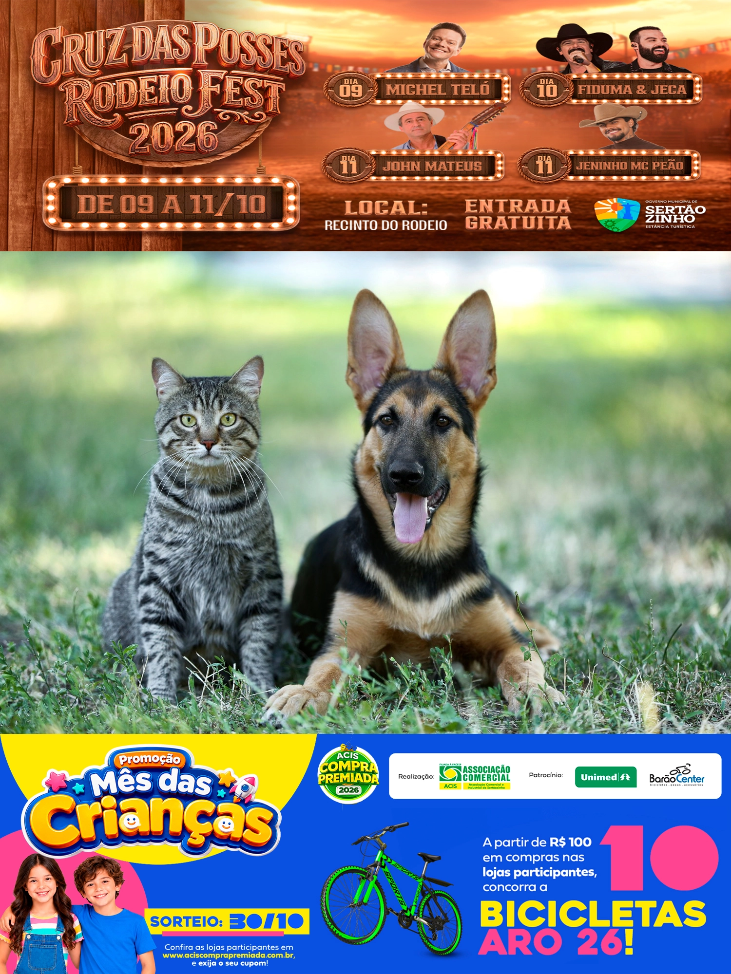 Mutirões de castração oferecem 500 vagas gratuitas para cães e gatos em Sertãozinho e Cruz das Posses