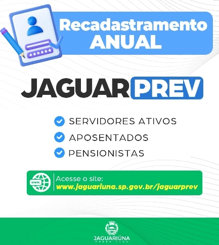 JAGUARPREV ABRE RECADASTRAMENTO ANUAL E PROVA DE VIDA 2026