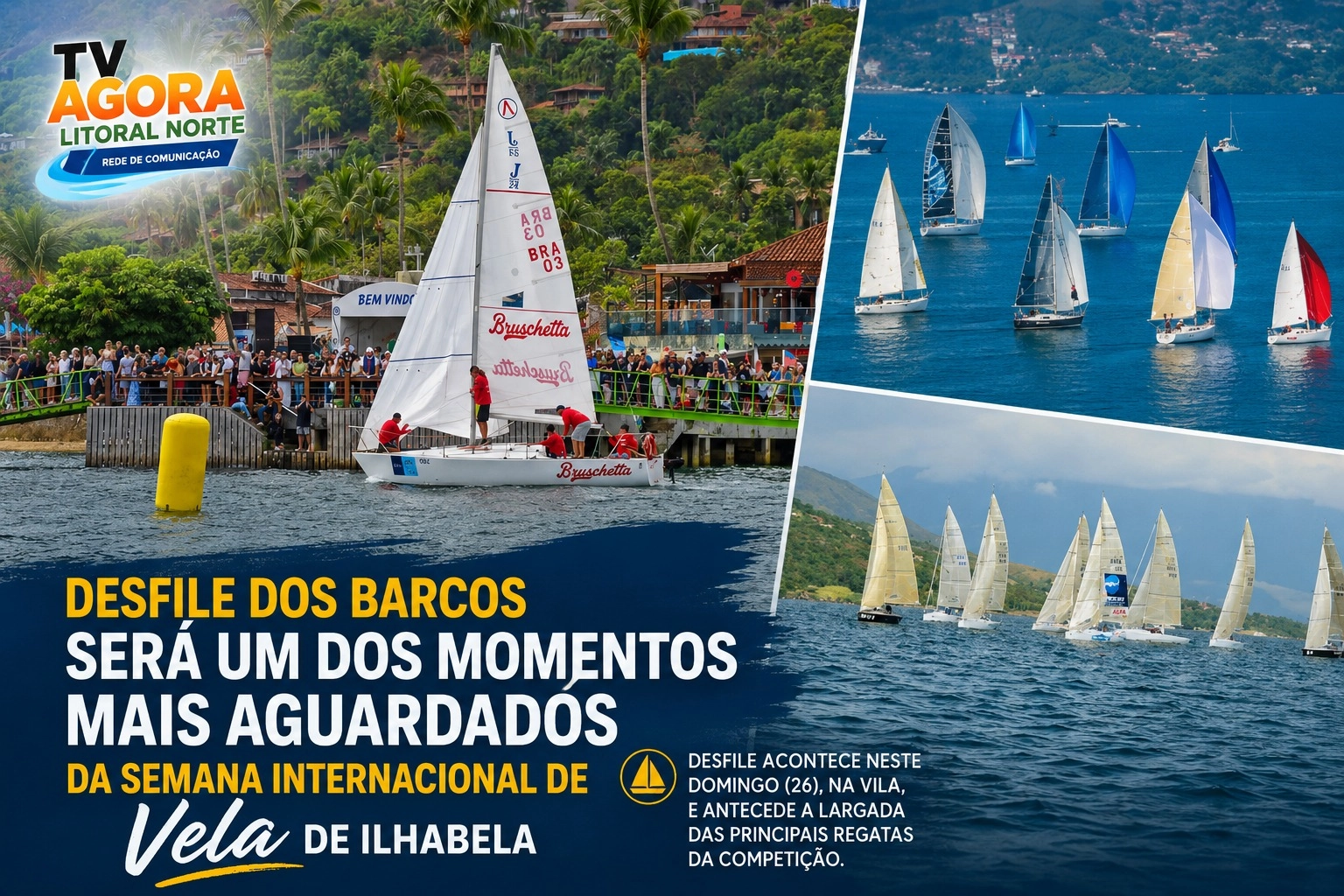 Desfile dos barcos abre programação da 53ª Semana Internacional de Vela de Ilhabela neste domingo