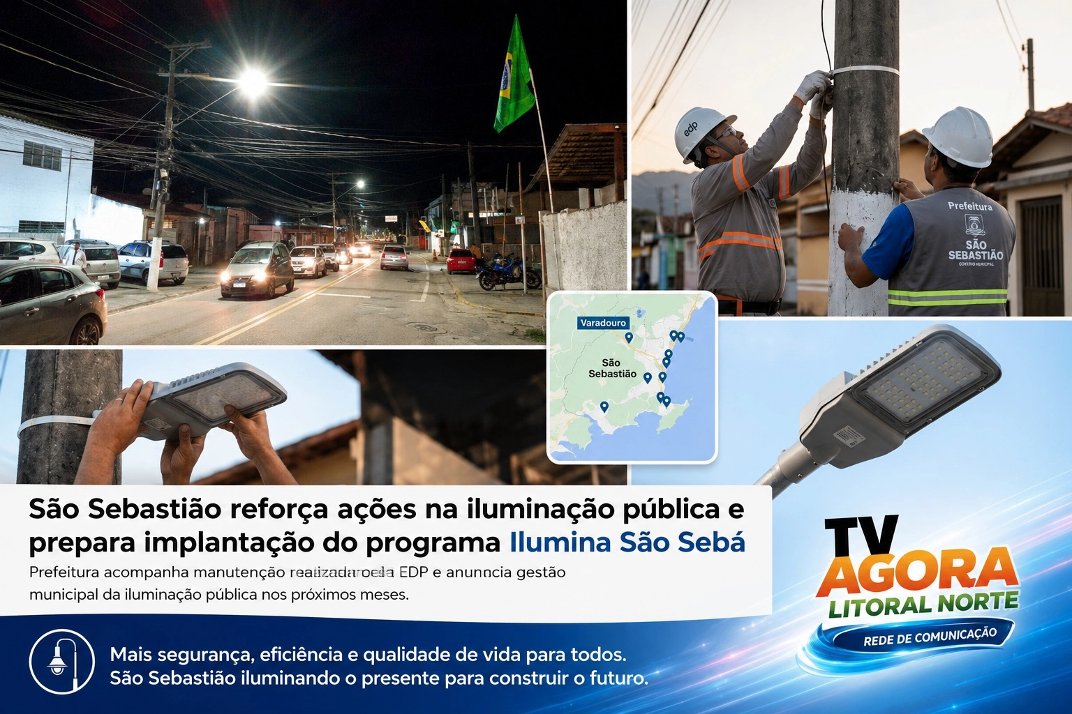 São Sebastião reforça manutenção da iluminação pública e prepara lançamento do programa Ilumina São Sebá