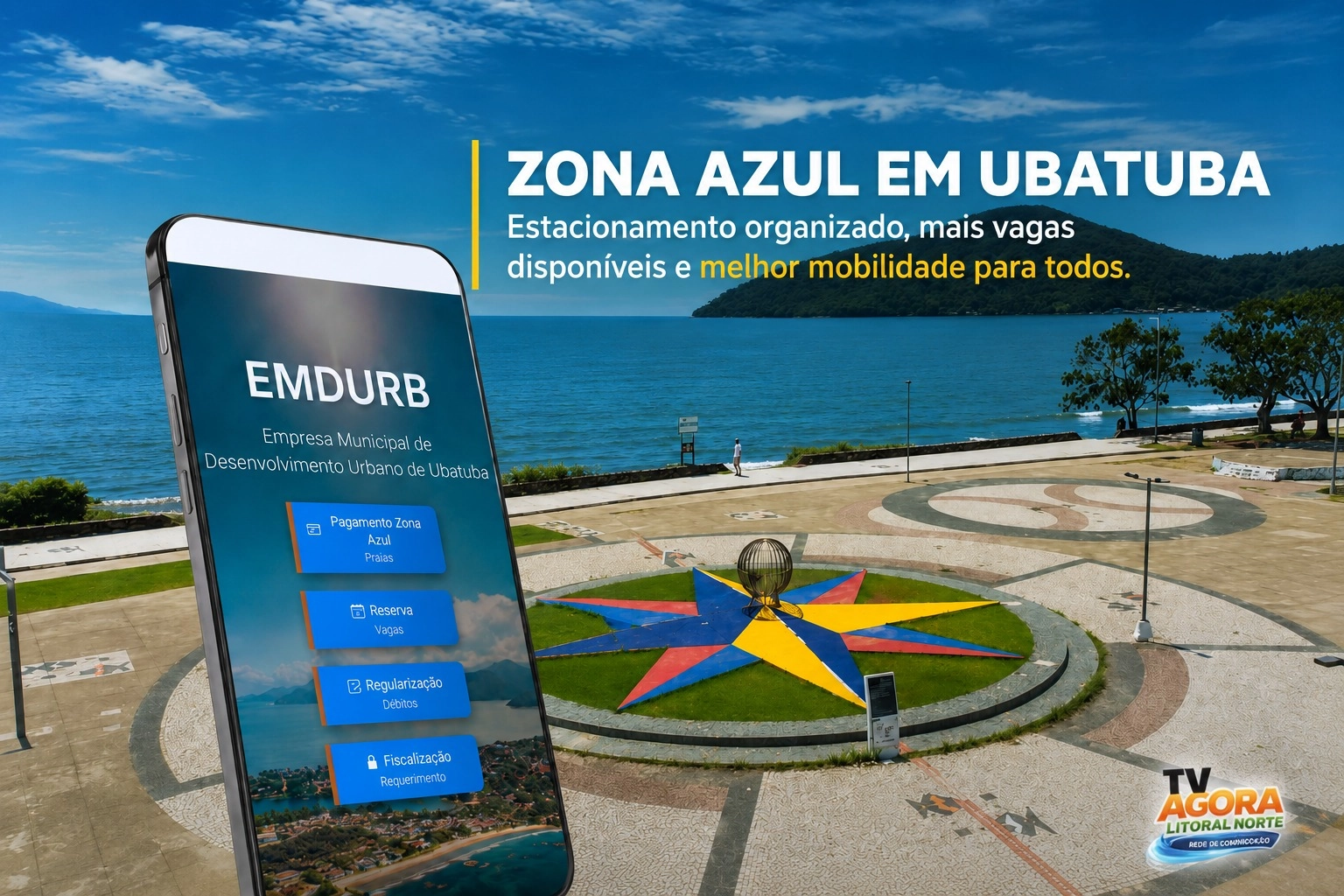 Zona Azul entra em vigor em Ubatuba: estacionamento passa a ser cobrado no Centro e turistas pagam taxa diária nas praias