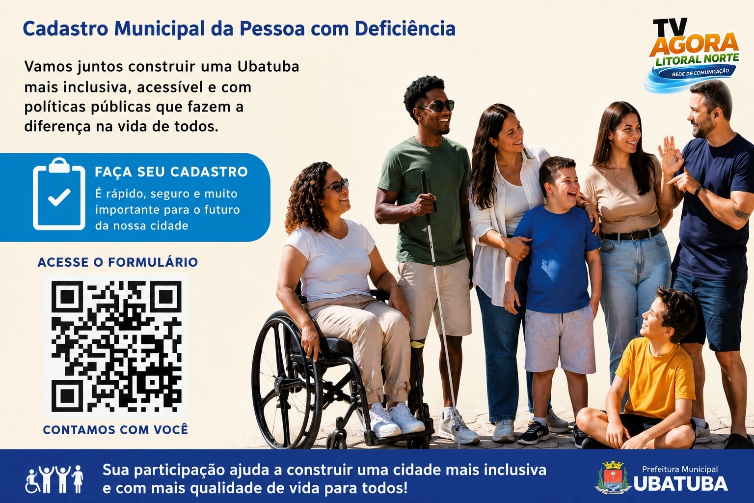 Ubatuba inicia Cadastro da Pessoa com Deficiência para fortalecer políticas públicas de inclusão