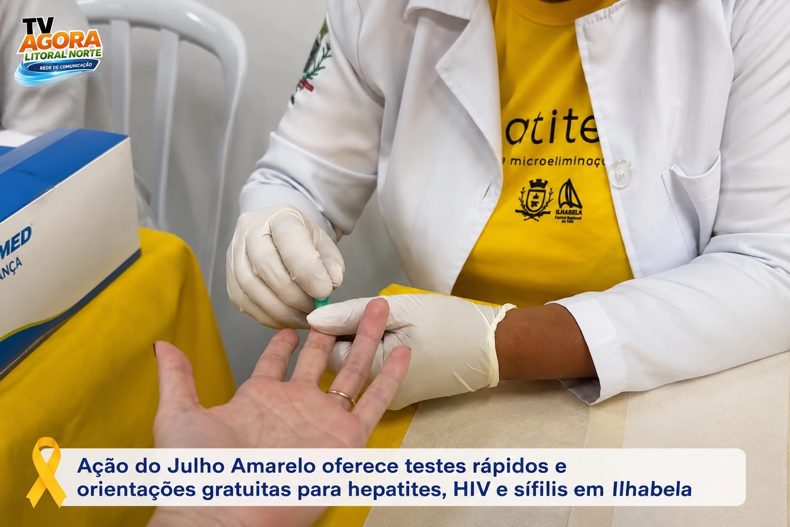 Julho Amarelo: Ilhabela realiza ação gratuita com testes rápidos para hepatites, HIV e sífilis nesta terça-feira