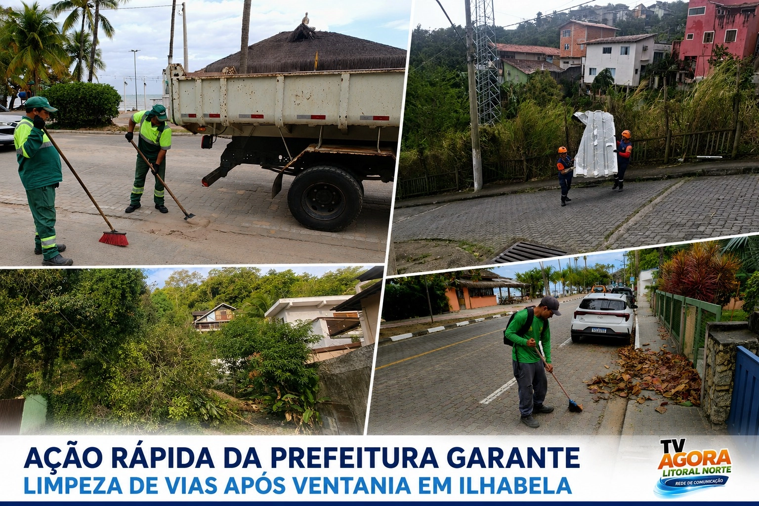 Prefeitura de Ilhabela conclui força-tarefa após ventania e normaliza serviços em toda a cidade