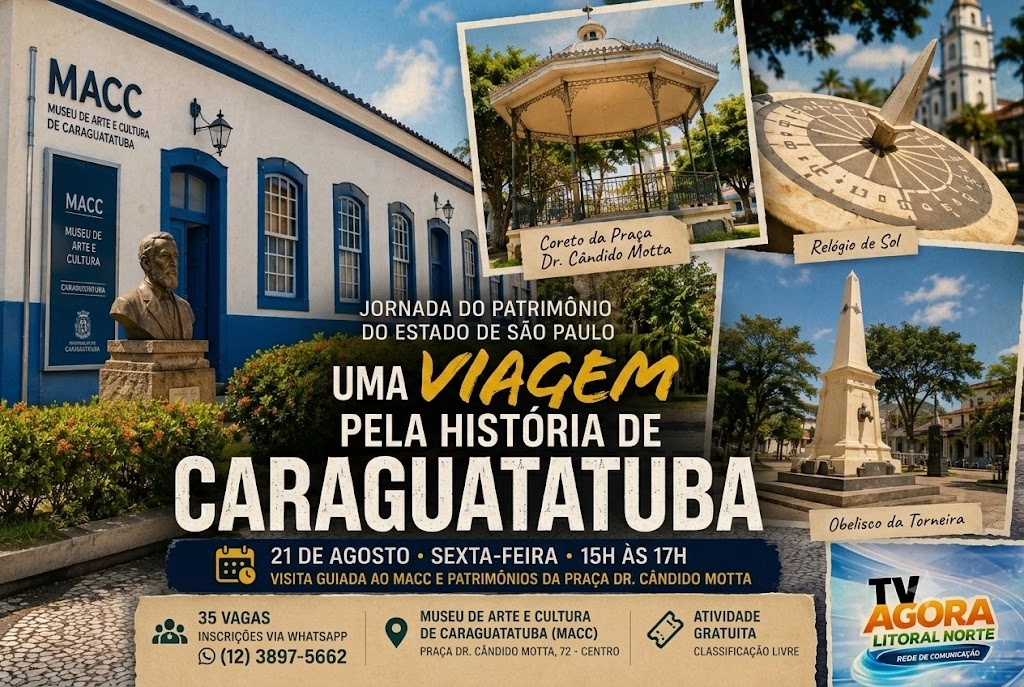 Caraguatatuba convida público a uma viagem pela história em roteiro gratuito pelo MACC e Centro
