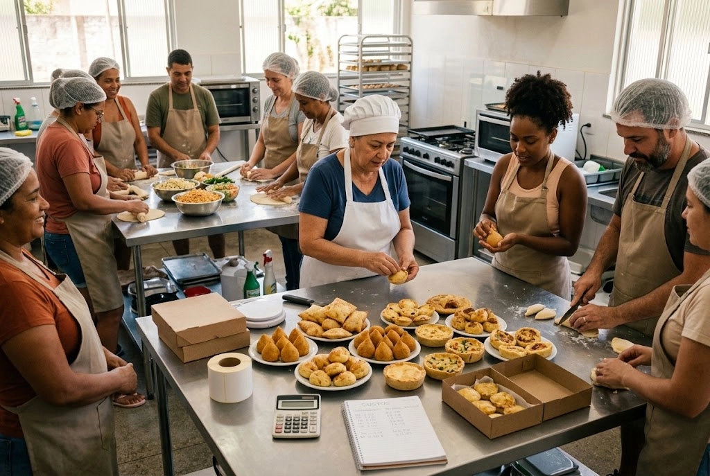 Da cozinha para a renda: curso de tortas e salgados capacita 20 pessoas em Caraguatatuba