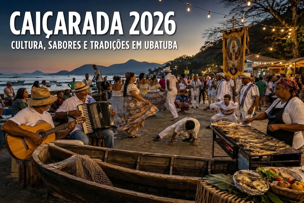Caiçarada 2026 ocupa orla de Ubatuba com três dias de música, sabores e tradições