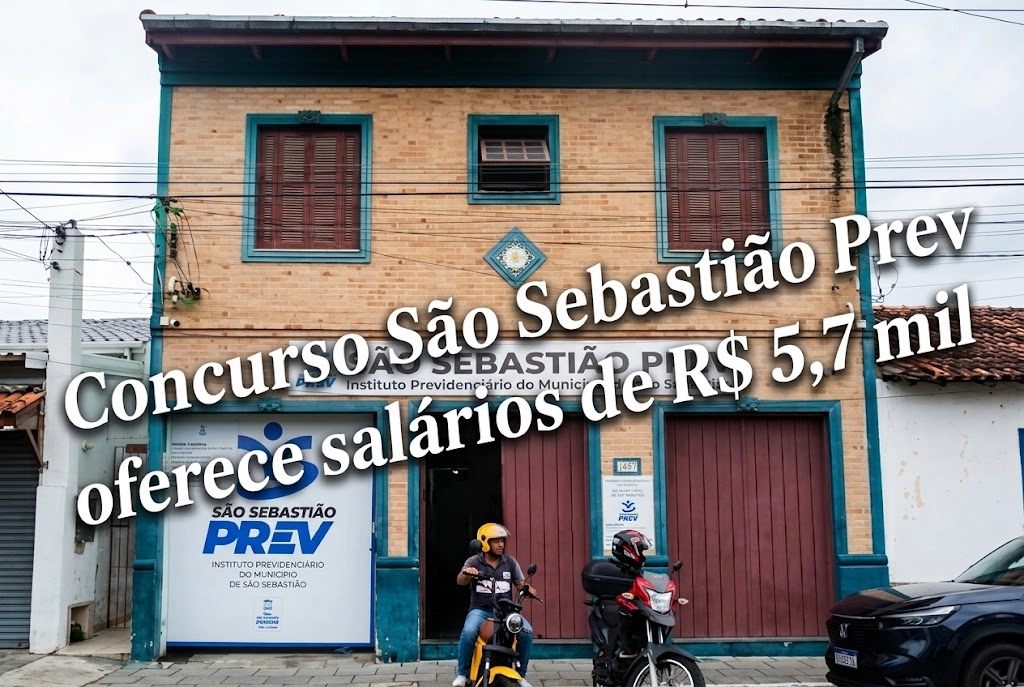 Concurso do São Sebastião Prev abre quatro vagas com salários de até R$ 5,7 mil