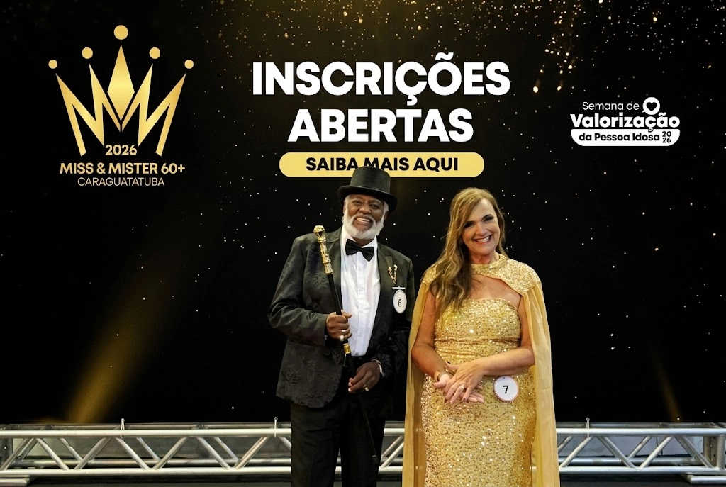 Miss e Mister 60+ abre inscrições com 40 vagas em Caraguatatuba