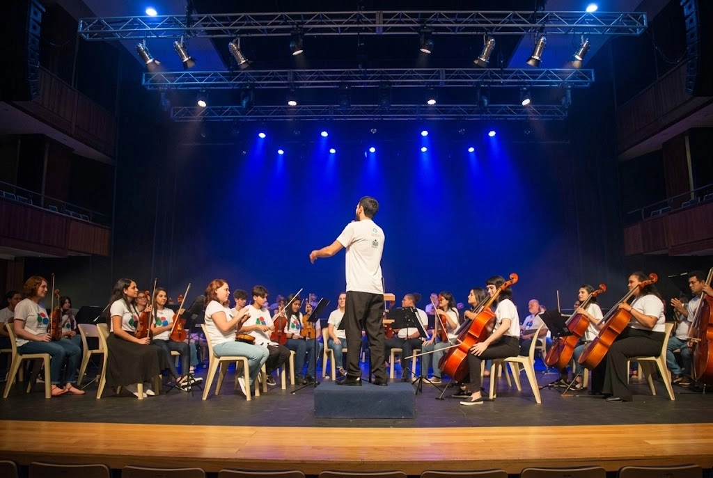 Lira Padre Anchieta leva trilhas do cinema ao palco e música às praças de Ubatuba