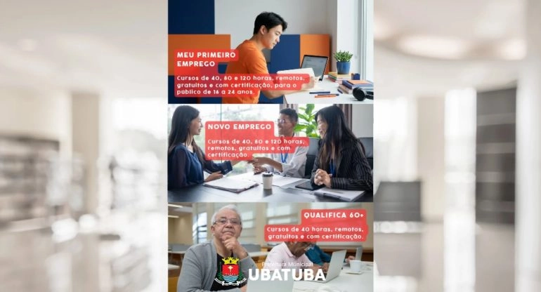 Ubatuba tem cursos gratuitos para quem tem 60 anos ou mais; inscrições vão até 2 de novembro