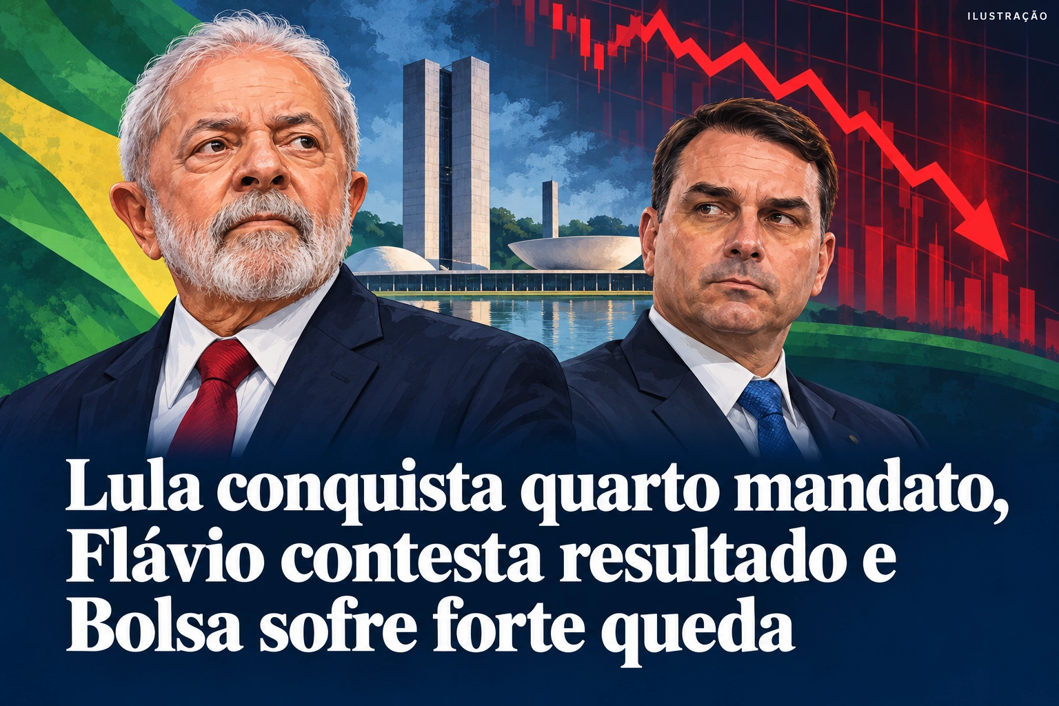 Lula conquista quarto mandato, Flávio contesta resultado e Bolsa sofre forte queda