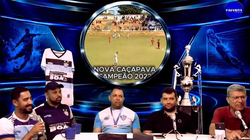 Nova Caçapava celebra tricampeonato do  Amador de Caçapava no Programa Favorita Esportes