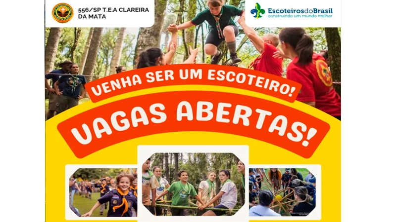 Tropa Escoteira Clareira da Mata inicia atividades em Caçapava e convida jovens a conhecer o Escotismo