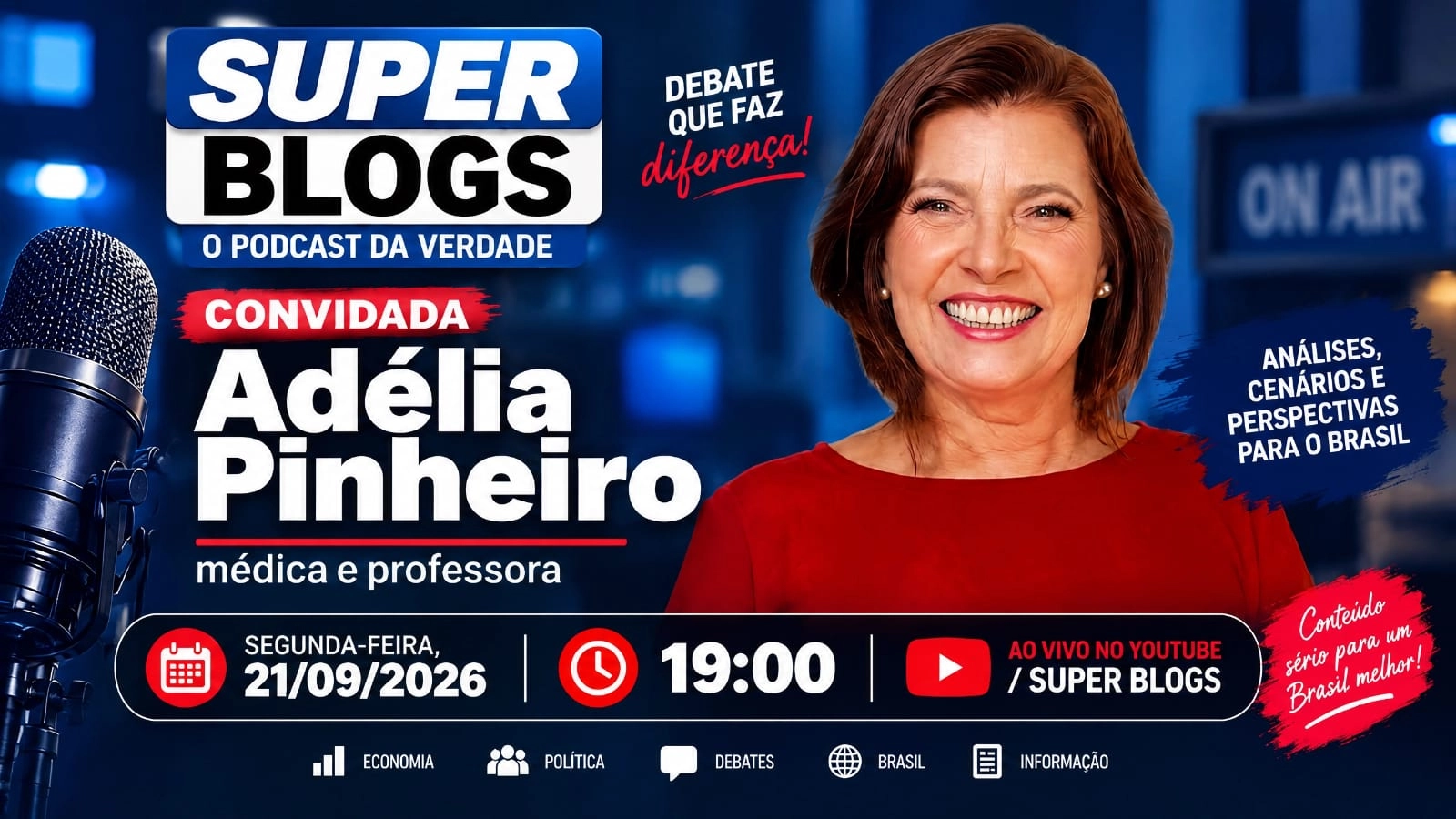 Super Blogs recebe Adélia Pinheiro e debate cenário político e reta final da campanha eleitoral