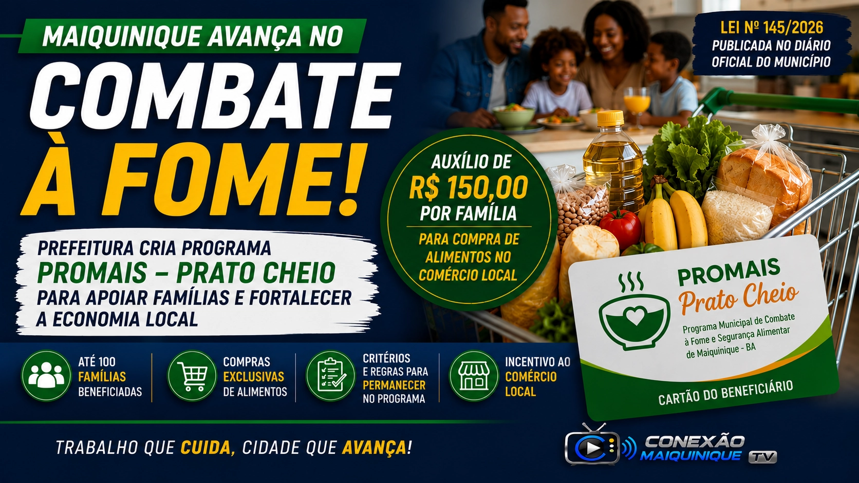 Prefeitura de Maiquinique cria Programa "PROMAIS – Prato Cheio" para fortalecer o combate à fome
