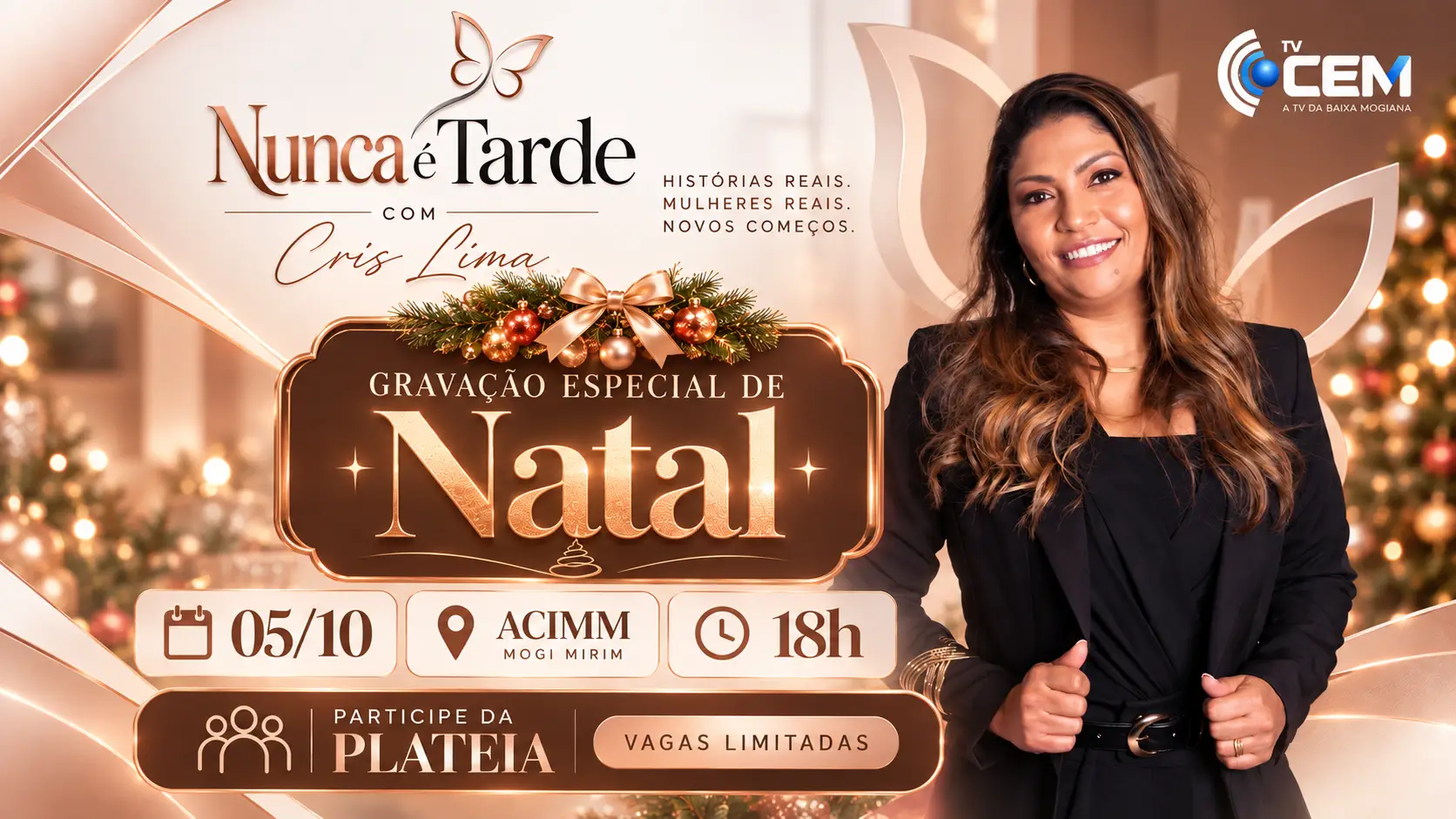 Gravação Nunca é Tarde - Especial de Natal